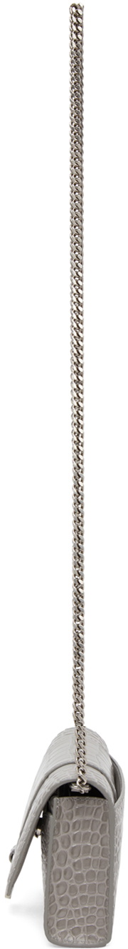 Balenciaga Hourglass Chain Wallet - Grey