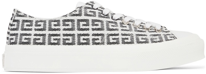 Photo: Givenchy Black & White 4G Jacquard City Sneakers