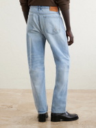 Cherry Los Angeles - Wide-Leg Logo-Embroidered Distressed Jeans - Blue