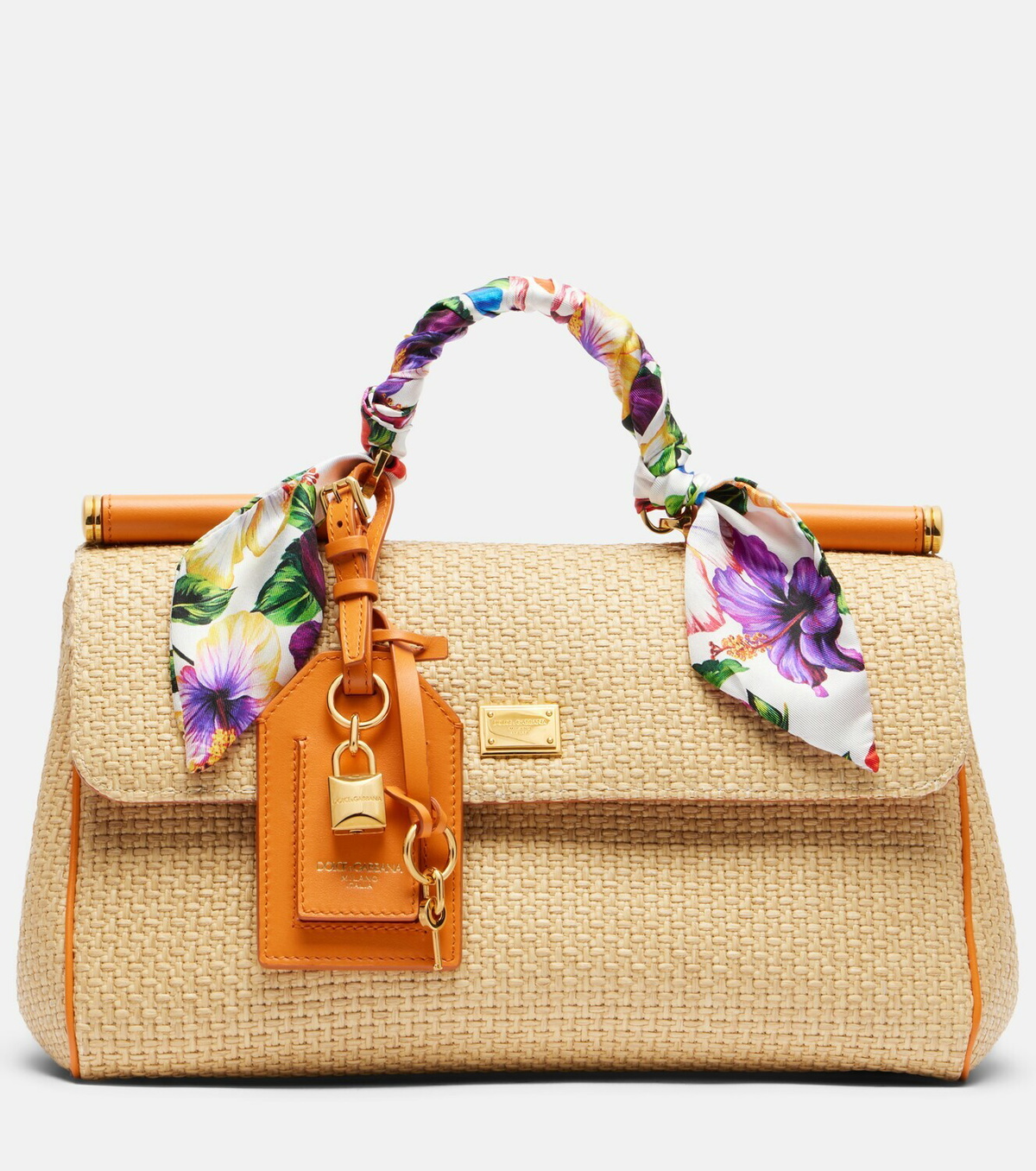 Dolce&Gabbana Sicily Small raffia shoulder bag