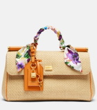 Dolce&Gabbana Sicily Small raffia shoulder bag