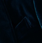 Ermenegildo Zegna - Blue Slim-Fit Cotton-Velvet Tuxedo Jacket - Blue