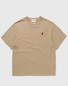 Ami Paris Ami De Coeur Tee Brown - Mens - Shortsleeves