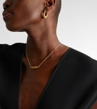 Marie Lichtenberg Coco Micro 18kt gold locket necklace with emeralds