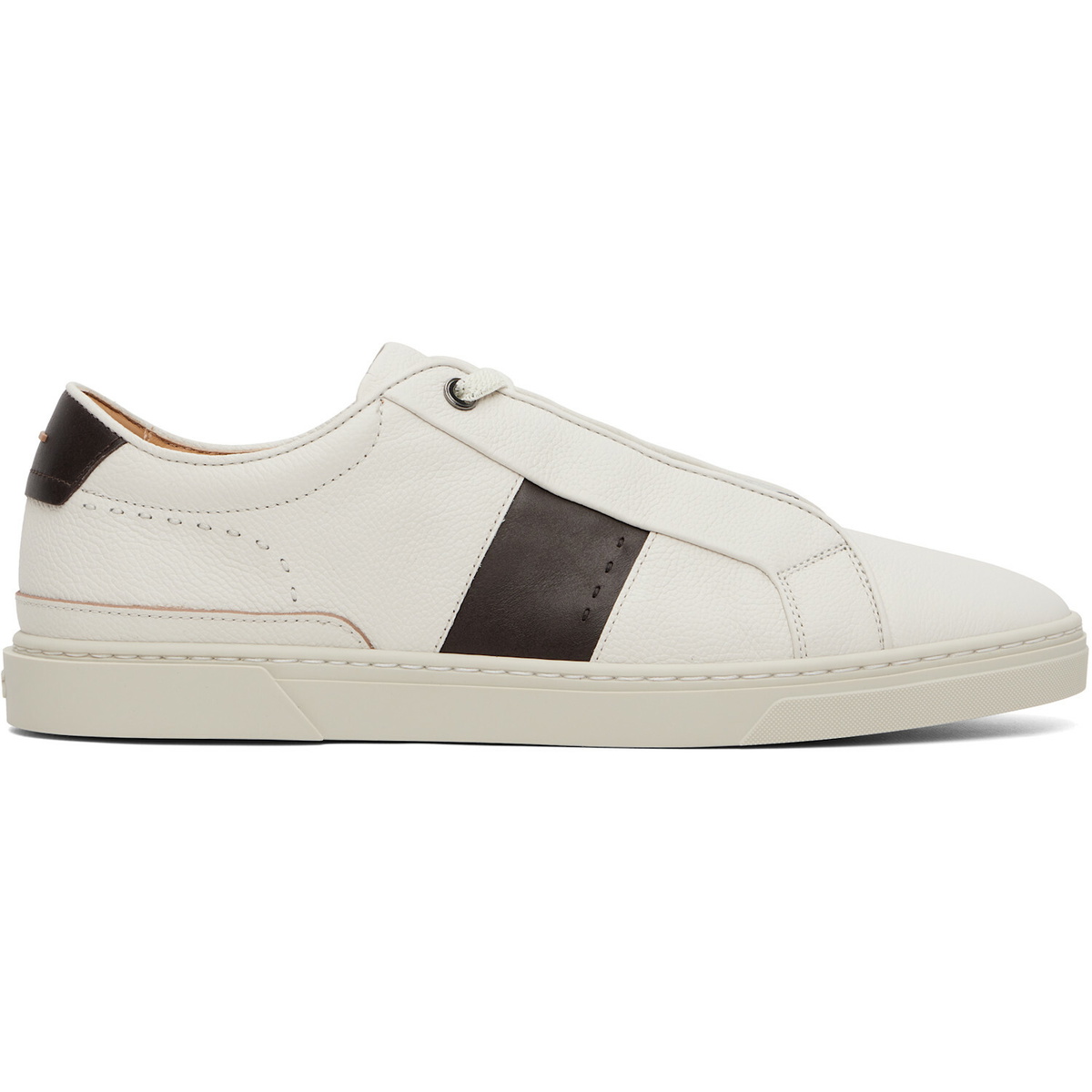 BOSS White Gary Leather Sneakers
