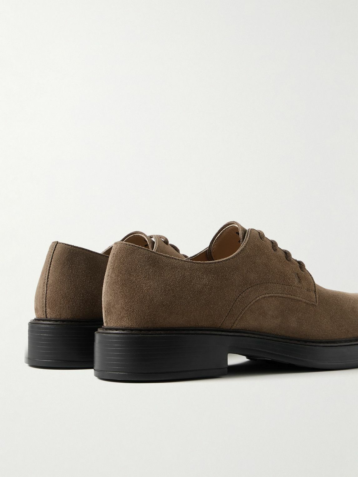 Tod's - Suede Derby Shoes - Green