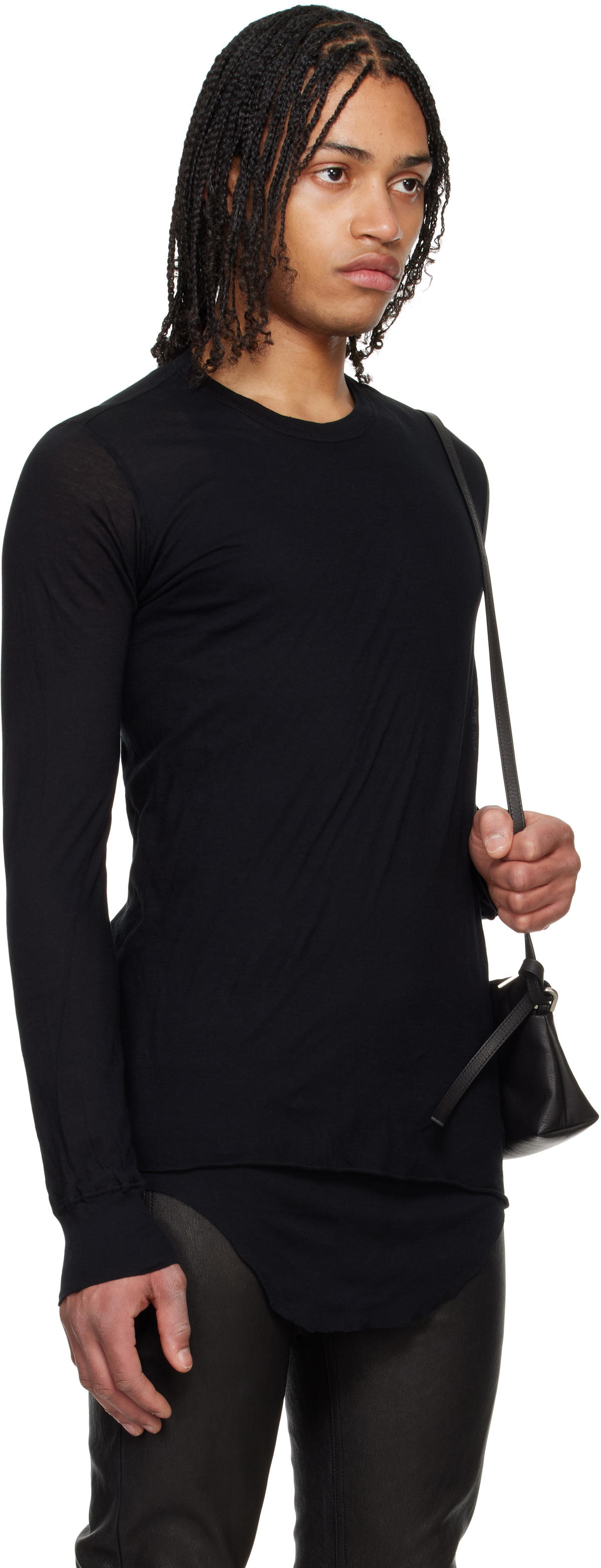 Rick Owens Black Hollywood Basic LS T-shirt Rick Owens