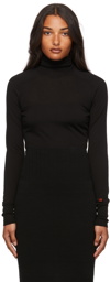 Victoria Beckham Black Poloneck Bodysuit