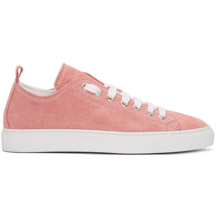 Photo: Dsquared2 Pink Suede Sneakers