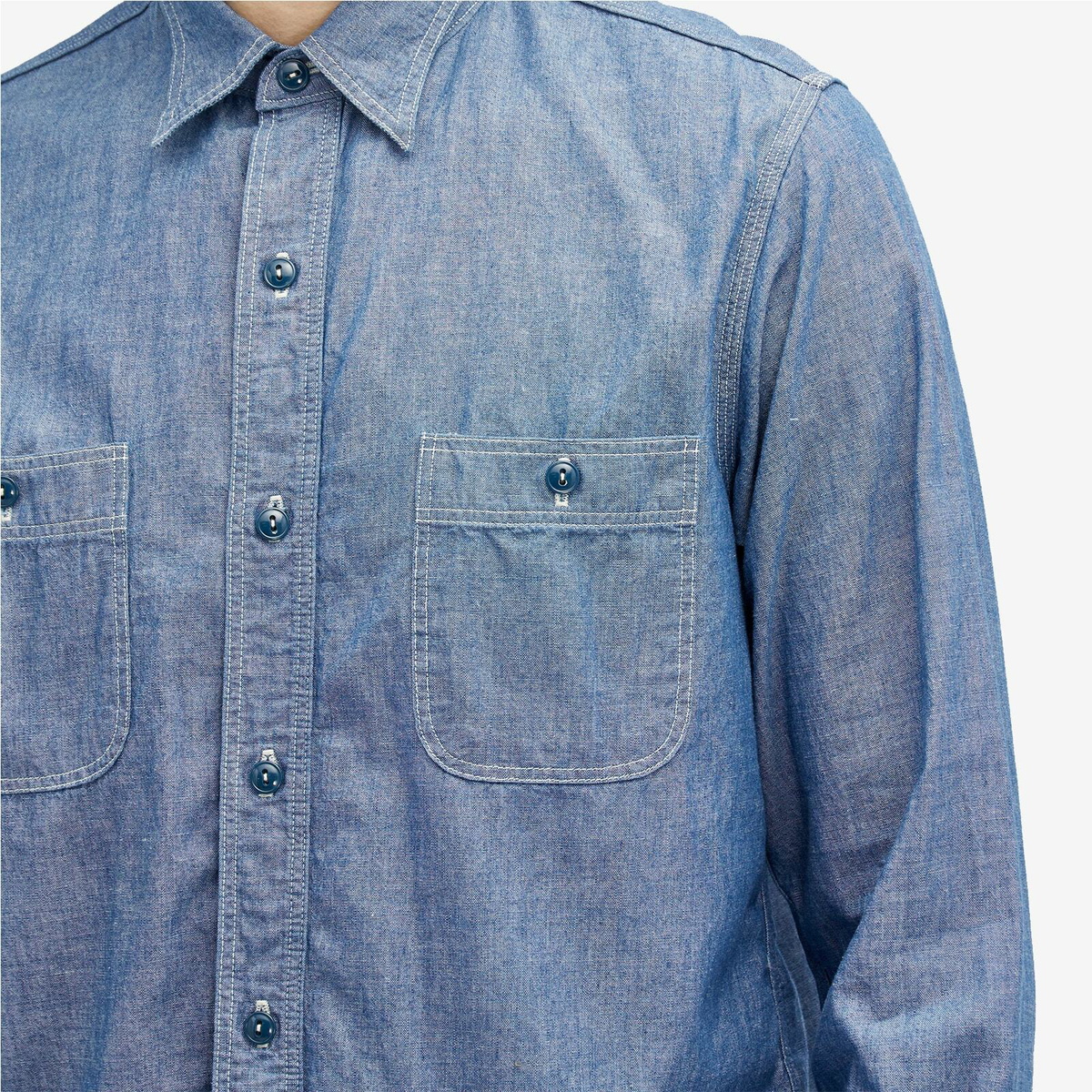 orSlow Men's Work Shirt in Chambray