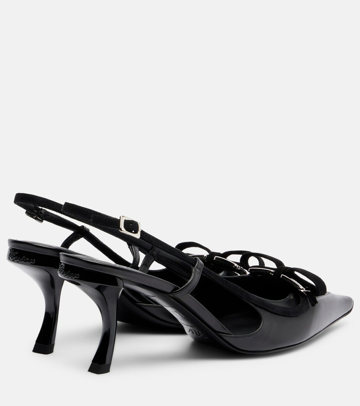 Roger Vivier Virgule 75 leather slingback pumps
