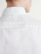 Canali - Button-Down Collar Cotton-Poplin Shirt - White