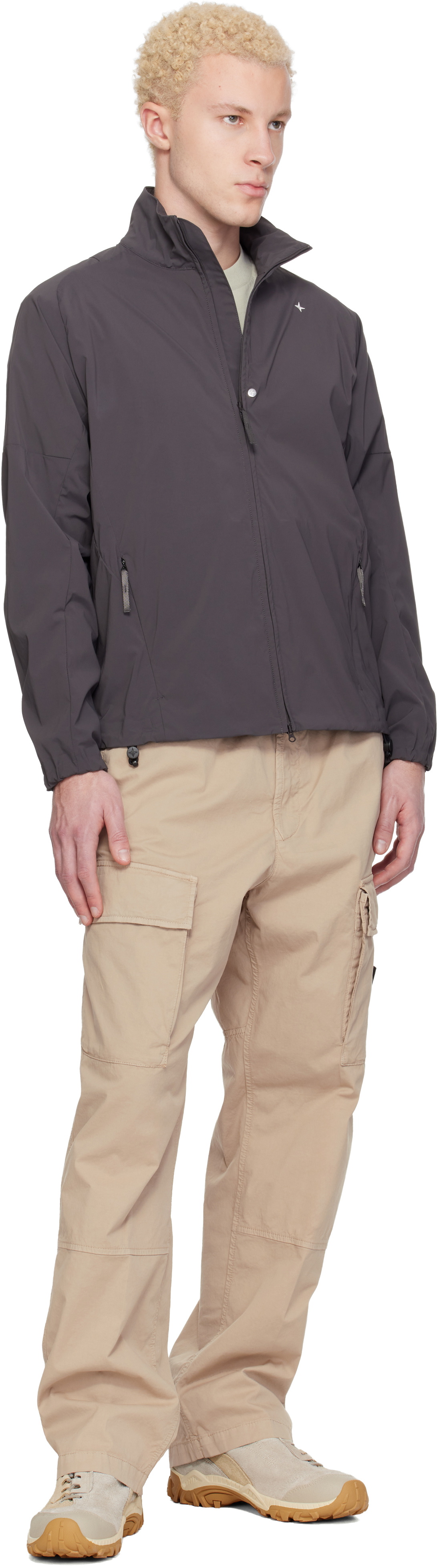 Stone Island Beige 3100020 Stretch Organic Cotton Twill Cargo Pants
