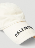 Logo Visor Baseball Cap in Cream