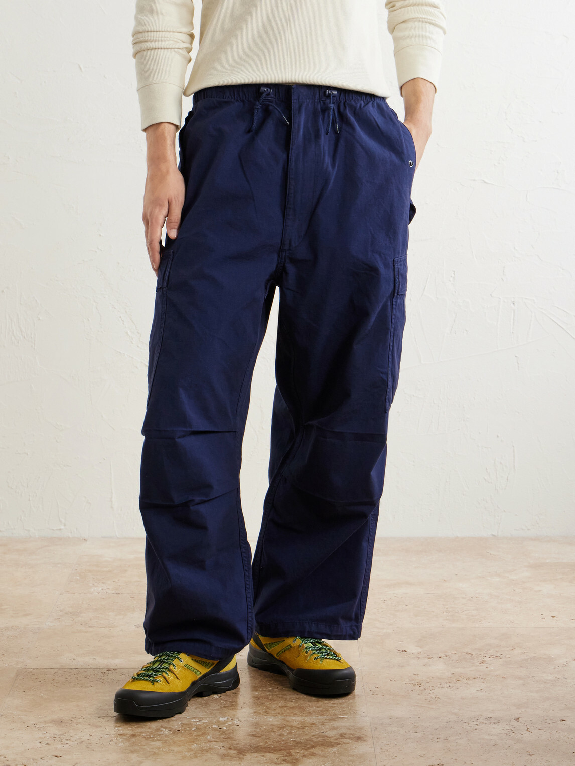 Polo Ralph Lauren - Wide-Leg Cotton-Canvas Cargo Trousers - Blue