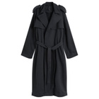 SKIMS Women's Boyfriend Fleece Trench Coat in Onyx
