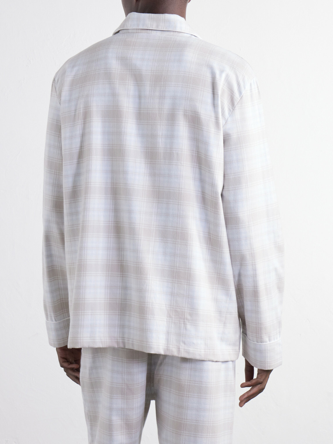 Derek Rose - Kelburn Checked Brushed Cotton-Flannel Pyjama Set - Neutrals