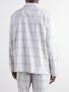 Derek Rose - Kelburn Checked Brushed Cotton-Flannel Pyjama Set - Neutrals