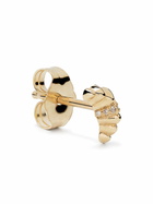 Lizzie Mandler Fine Jewelry 18K Yellow Gold Croissant Diamond Single Stud Earring