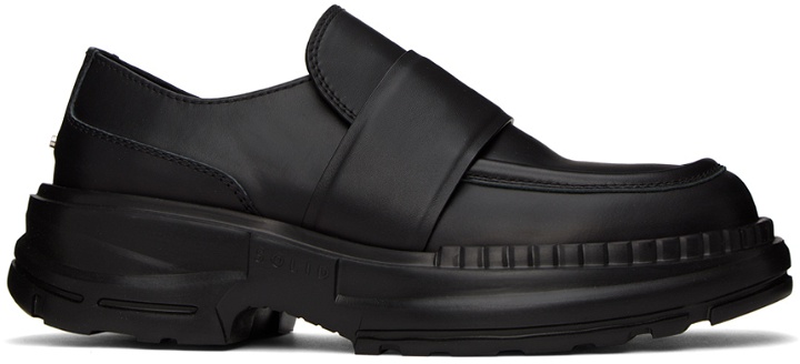 Photo: Solid Homme Black Leather Loafers