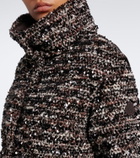 Moncler Poetique sequined bouclé down jacket