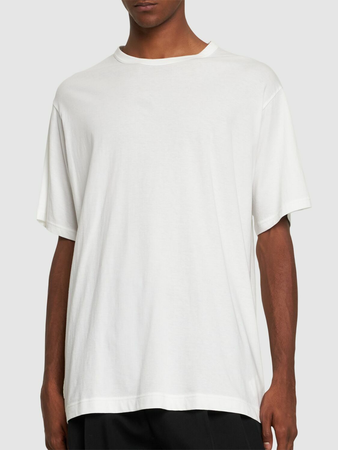 Tシャツ・カットソー YOHJI YAMAMOTO Men T-shirt White HPT32082 1 yohji yamamoto - YYH PT SHORT SLEEVE T （WHITE） ロゴ