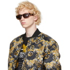 Versace Tortoiseshell Rectangular Sunglasses