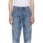 Levis Blue Hi Ball Roll Moto Jeans