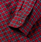 Barena - Checked Cotton-Blend Twill Half-Placket Shirt - Red