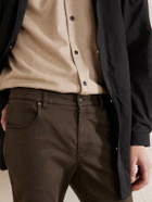 Purdey - Slim-Fit Straight-Leg Cotton-Blend Twill Trousers - Green