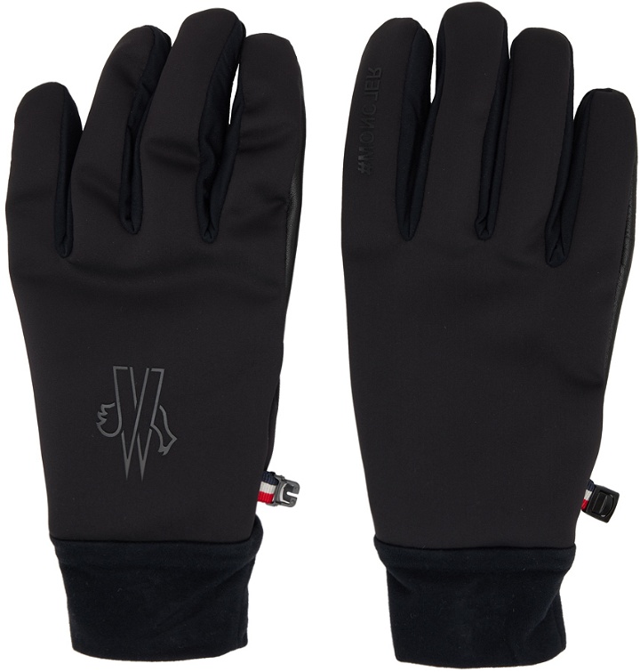 Photo: Moncler Grenoble Black Nylon Gloves