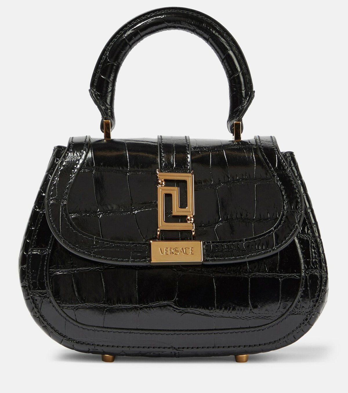 Versace Tote Bag With Embossed Logo And Gold Details