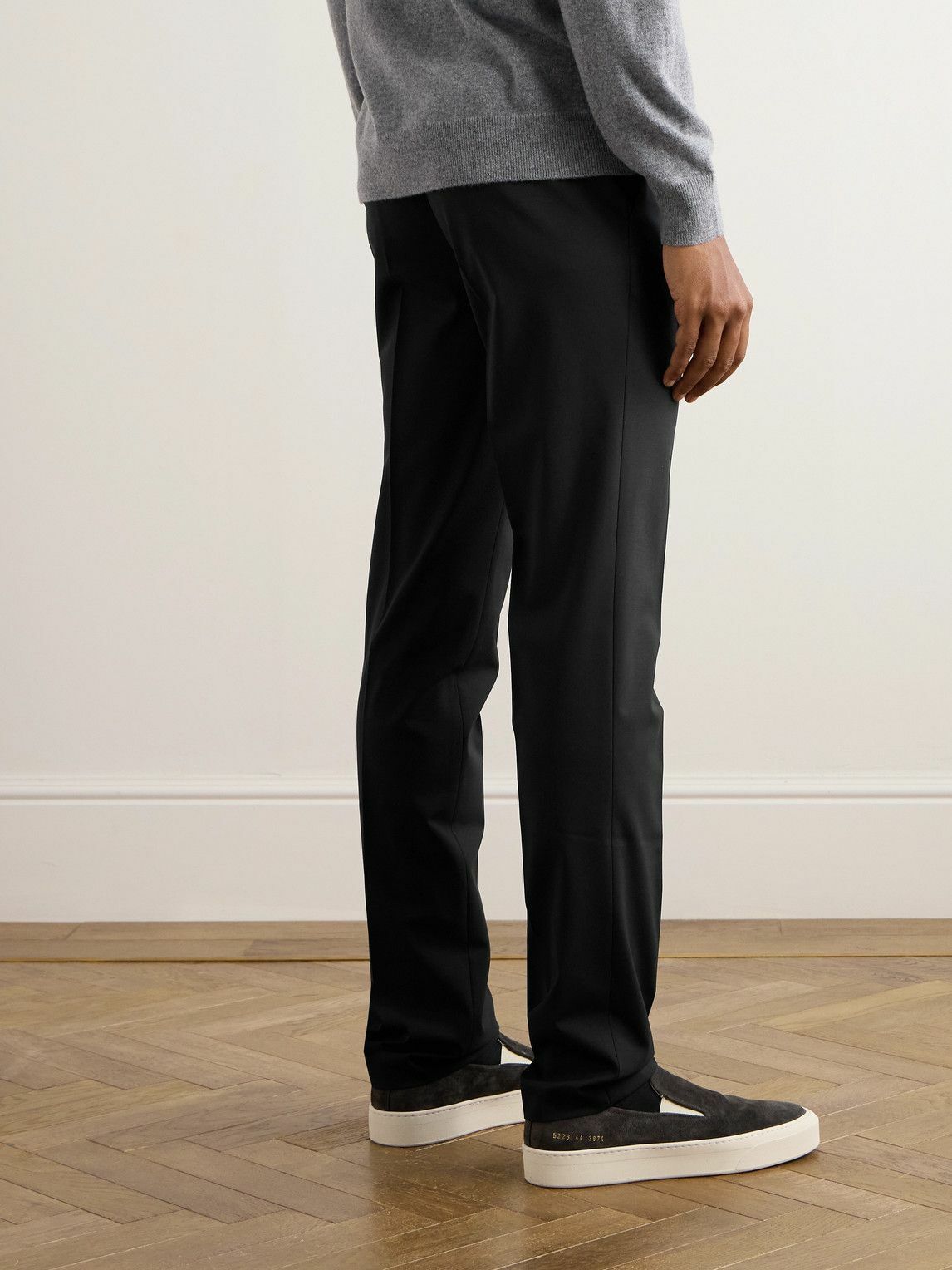 Theory - Mayer Tapered Virgin Wool-Blend Suit Trousers - Black