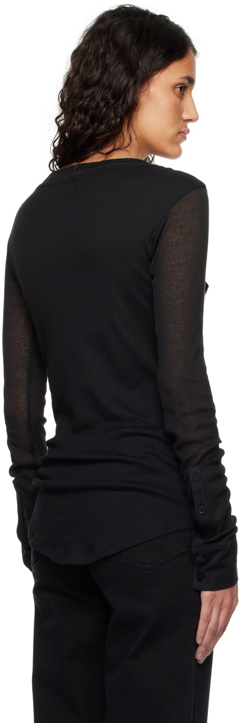 Ann Demeulemeester Black Vero Long Sleeve T-Shirt