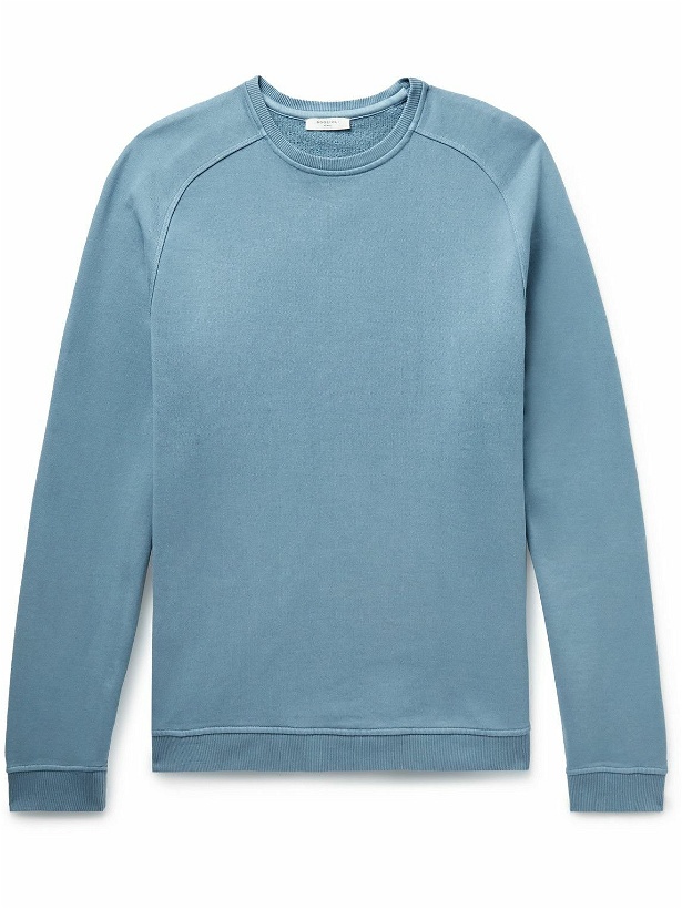 Photo: Boglioli - Garment-Dyed Cotton-Jersey Sweatshirt - Blue