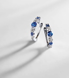 Bucherer Fine Jewellery Classics 18kt white gold hoop earrings with sapphires and diamonds