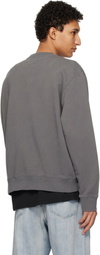 MM6 Maison Margiela Gray Utility Pocket Sweatshirt