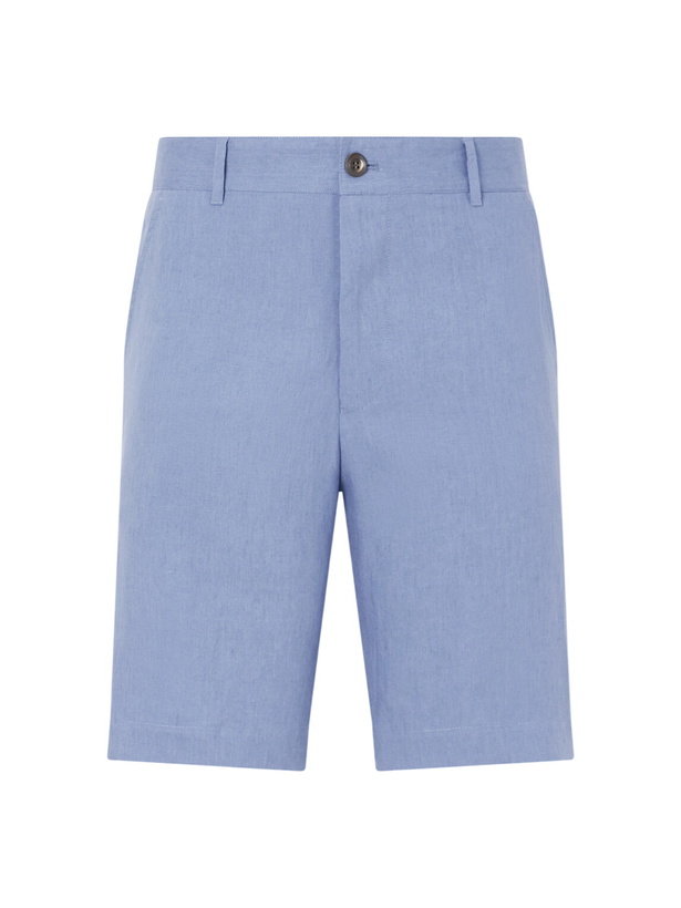 Photo: Paul Smith - Straight-Leg Linen Shorts - Blue
