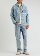 Evisu Seagull Logo-jacquard Denim Jacket Indigo