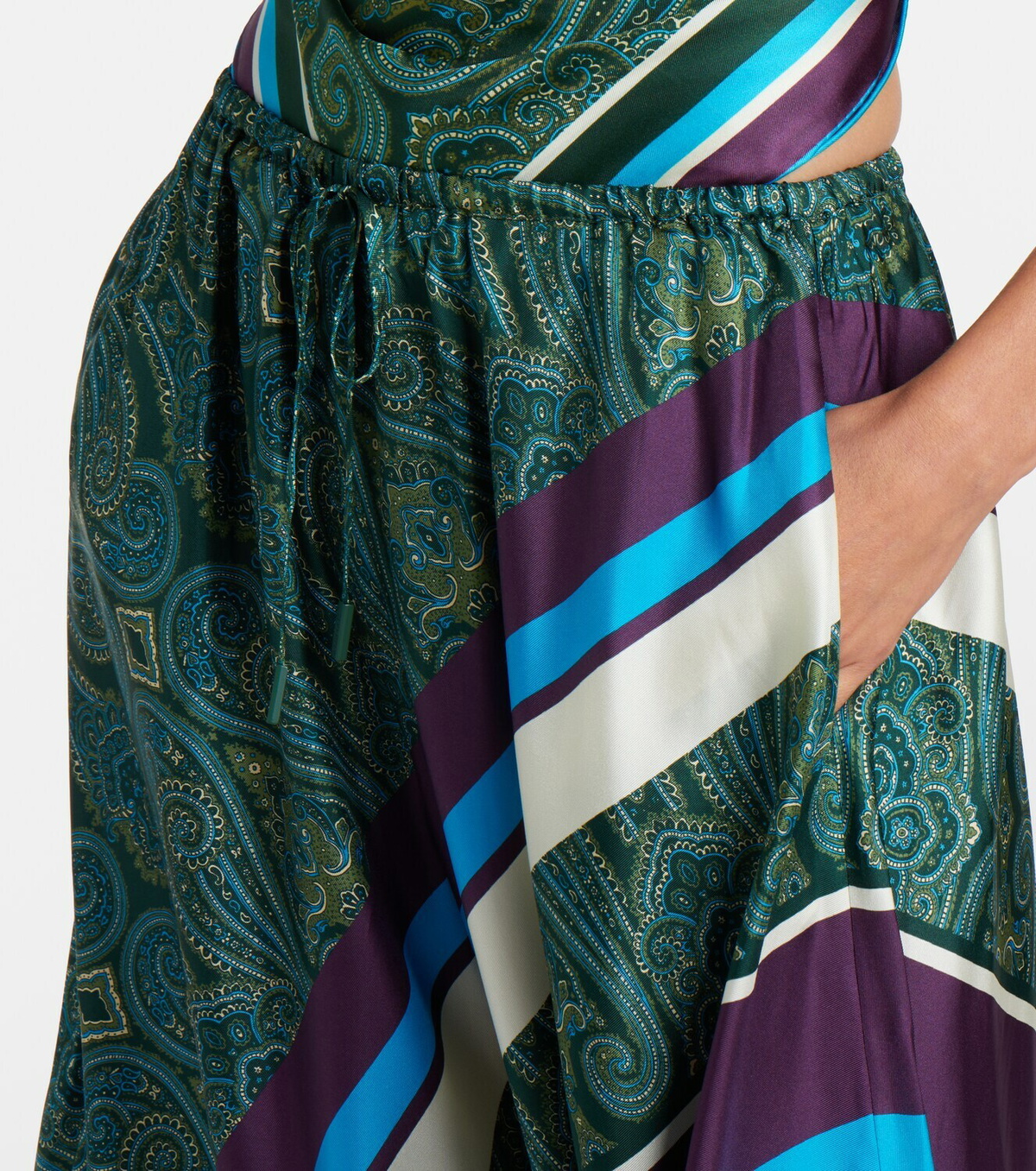 Alémais Joni printed silk twill balloon pants
