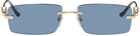 Cartier Gold & Blue Panthère de Cartier Sunglasses