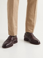 BRUNELLO CUCINELLI - Full-Grain Leather Penny Loafers - Brown