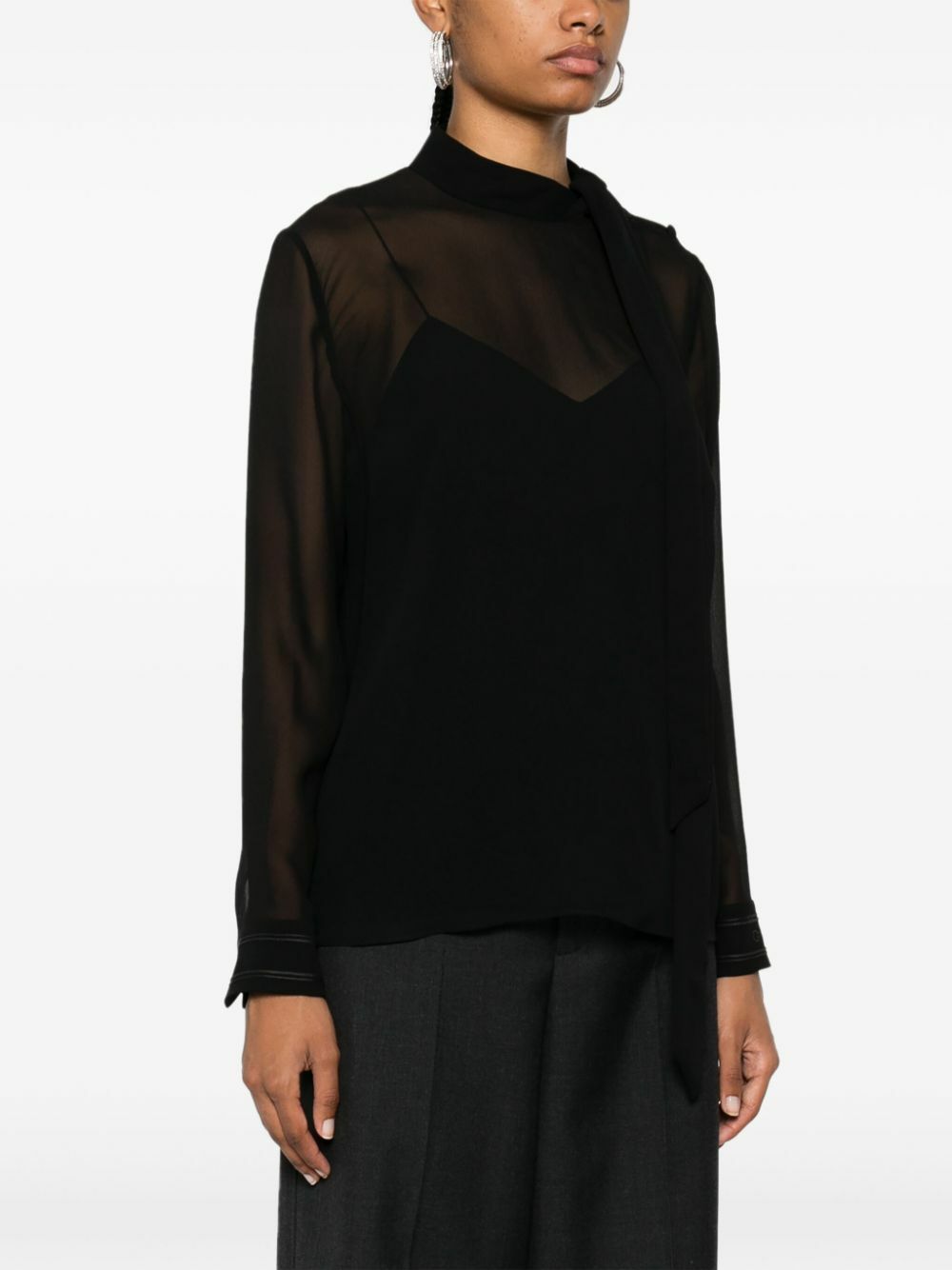gucci sheer blouse