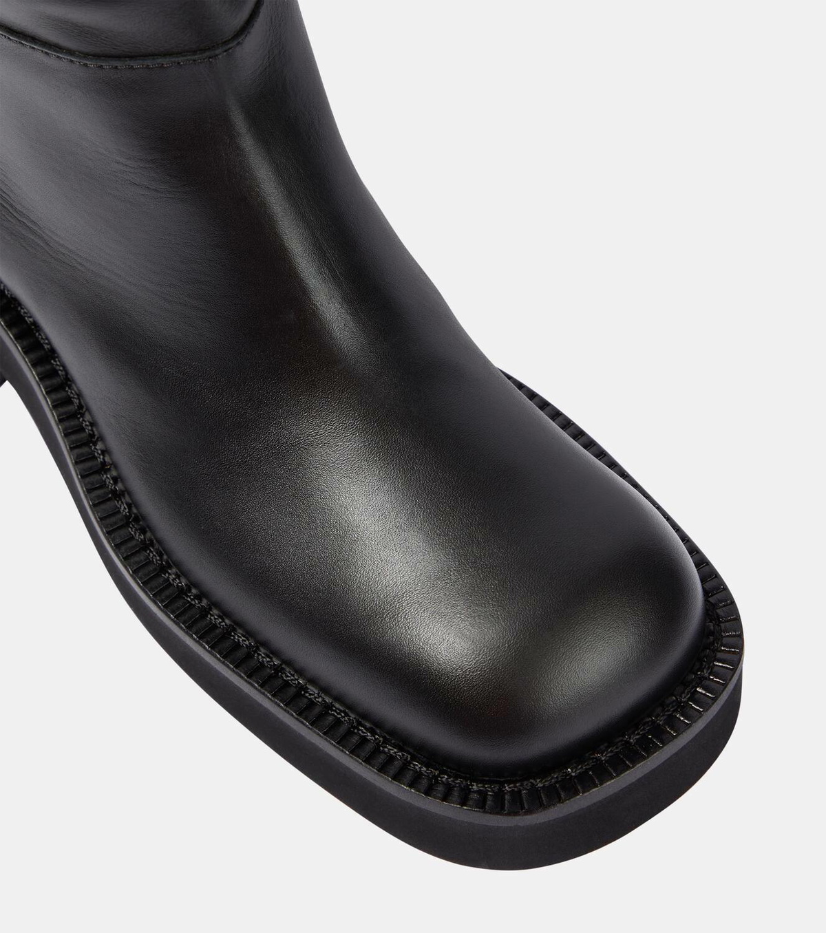ブーツその他 MM6 MAISON MARGIELA LEATHER BOOTS MM6 Maison Margiela Trunk Leather Ankle Boots | Black | FARFETCH