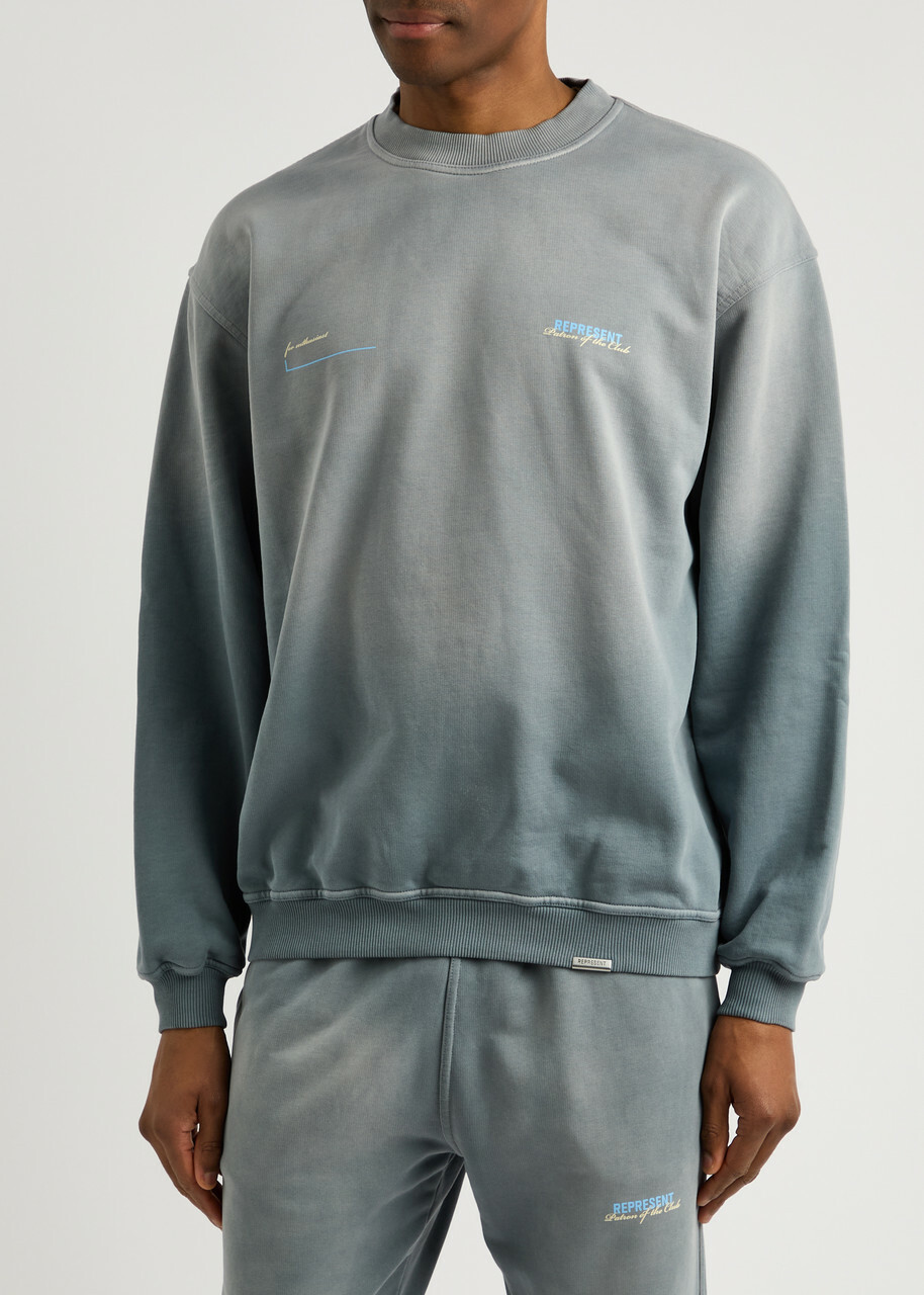 Represent Patron Of The Club Cotton Sweatshirt Grey Represent