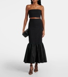 Staud Hawthorne taffeta-trimmed ponte maxi skirt