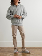 Fear of God - Eternal Logo-Appliquéd Fleece-Back Cotton-Jersey Polo Shirt - Gray
