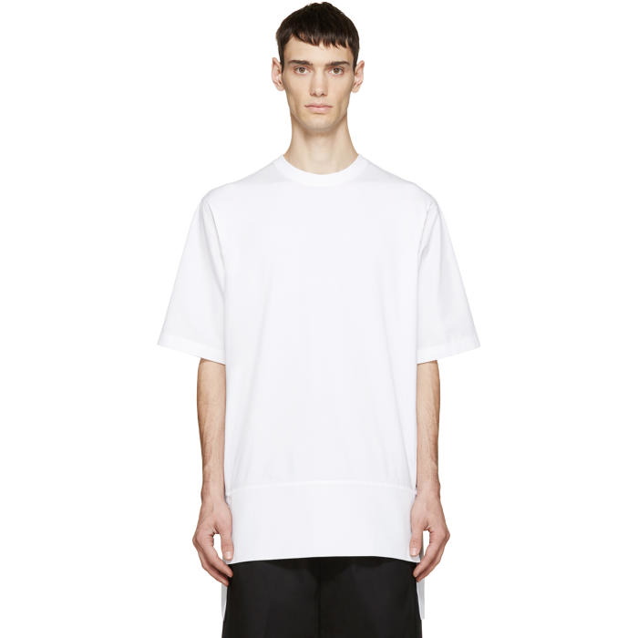 Photo: Dsquared2 White Jersey and Poplin T-Shirt