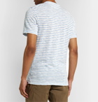 Faherty - Striped Slub Mélange Cotton-Blend Jersey T-Shirt - White