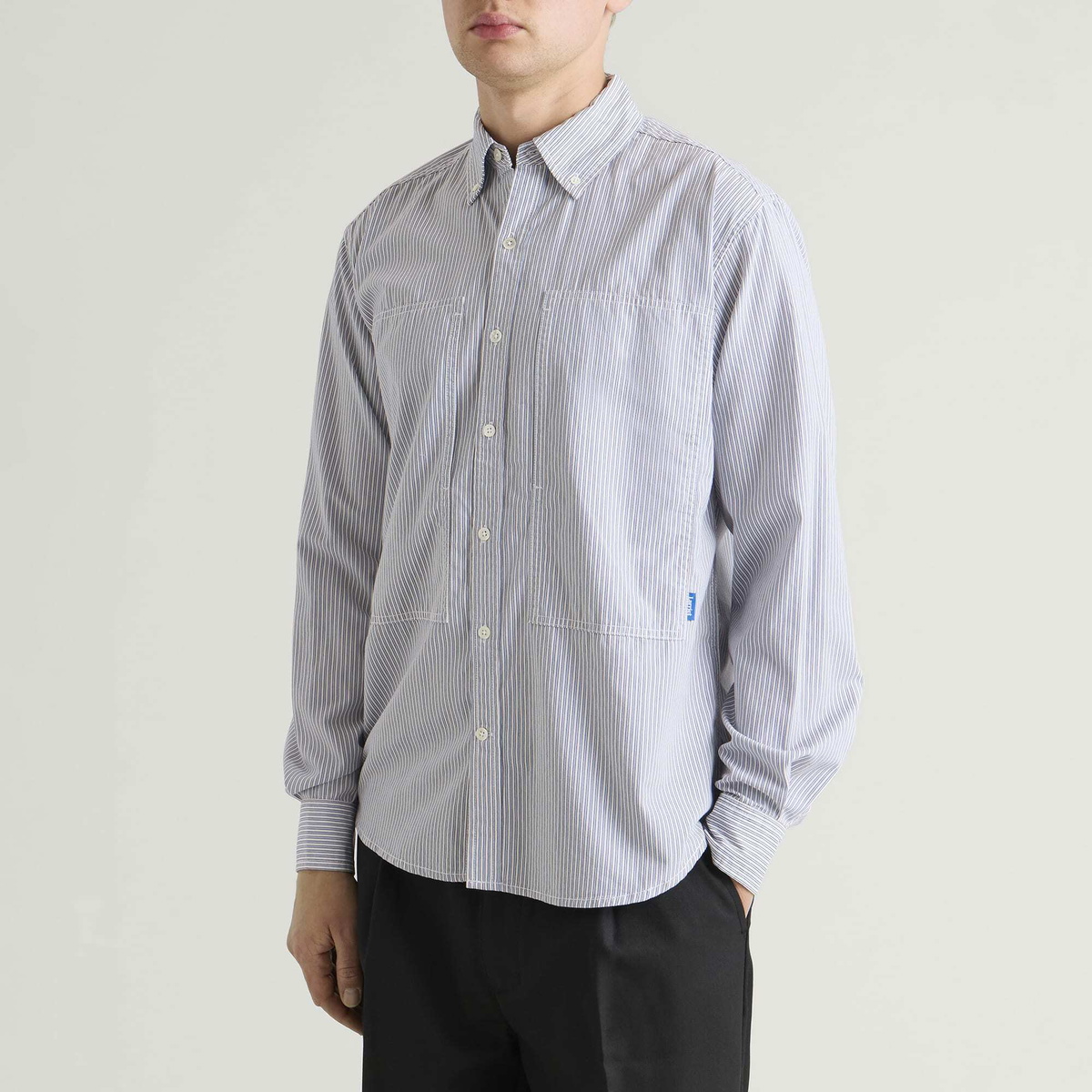Larriet Men's Grant Shirt in Sky Stripe